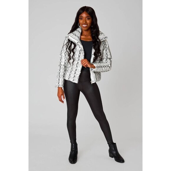 Addison White Snake Puffer Jacket - Picture 4 of 5